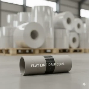 Flat line drip core