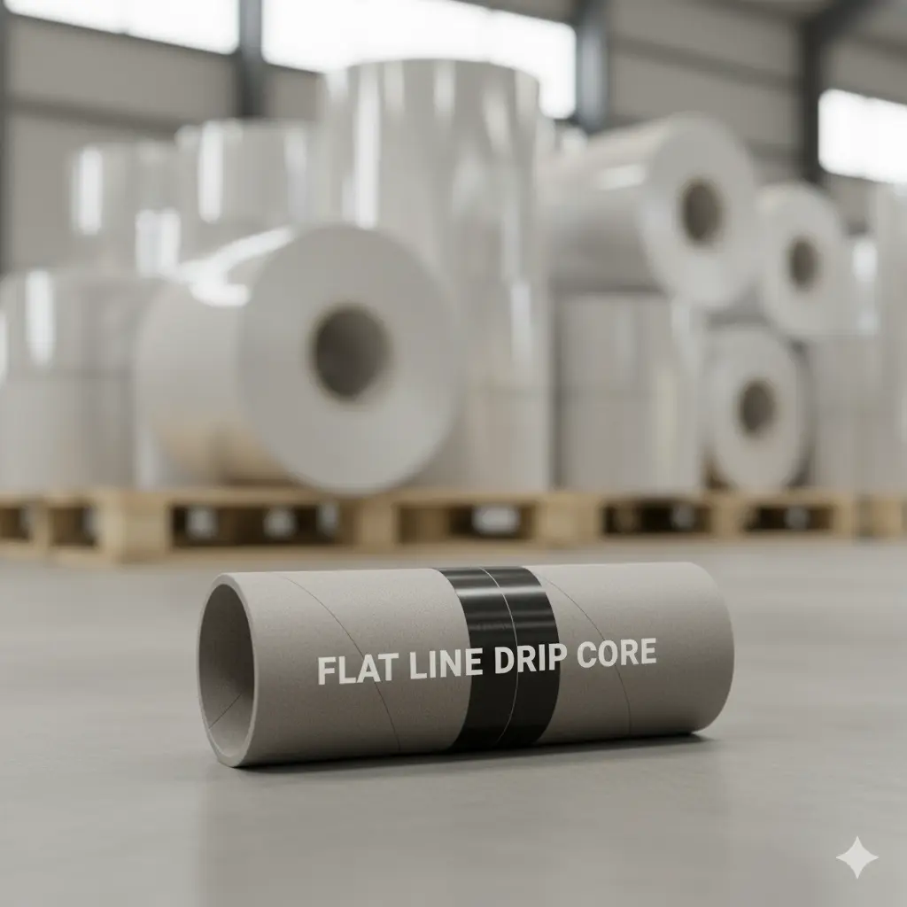 Flat line drip core